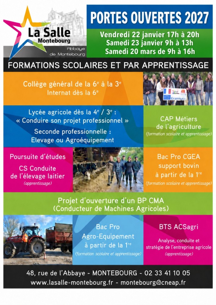 Dates des PORTES OUVERTES 2027