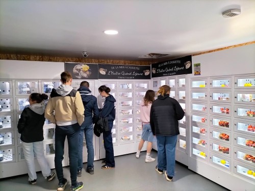 Visite des distributeurs de produits fermiers
