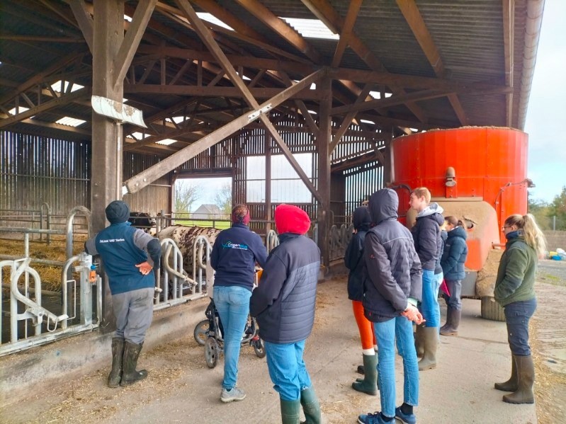 Visite d'une exploitation agricole &agrave; St Marcouf