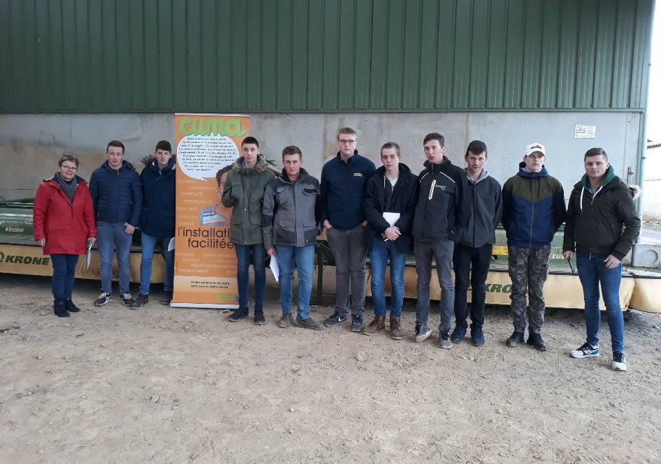 Visite d’une CUMA pour des élèves du lycée agricole de Montebourg